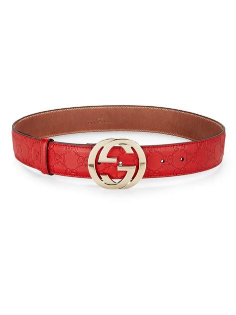 red gucci belt silver buckle